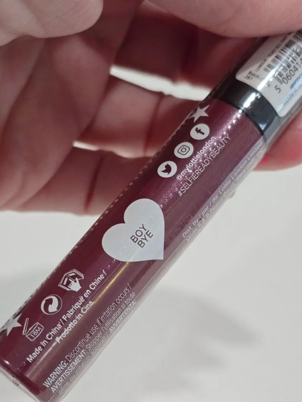 Lottie London ✦ Slay All Day Metallic Matte Liquid Lipstick ✦ Boy Bye Deep Plum